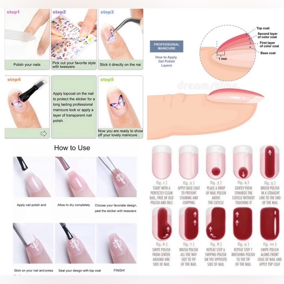 $1 NAIL STICKER SHEET. NEW. $1 WITH ANY $10 ORDER OR MORE - Picture 4 of 11